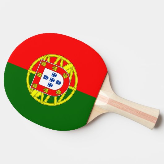 Portugese vlag pingpongpeddel voor tafeltennis tafeltennisbatje (Zijkant)