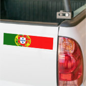 Portugese vlag (Portugal) Bumpersticker (Op Truck)