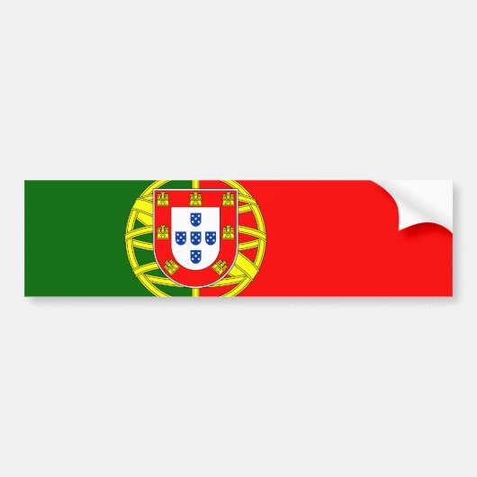 Portugese vlag (Portugal) Bumpersticker (Voorkant)