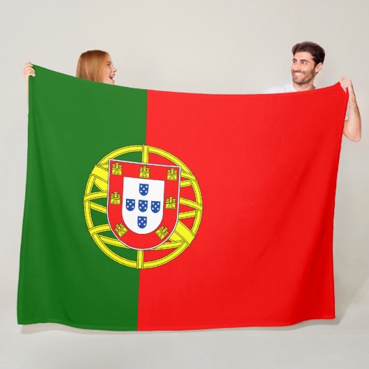 Portugese vlag (Portugal) Fleece Deken (In situ)