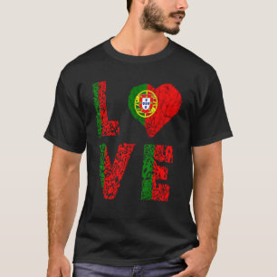 Portugese vlag Portugal houdt van luipaard Portuga T-shirt