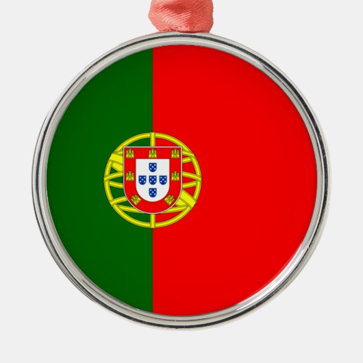 Portugese vlag (Portugal) Metalen Ornament (Voorkant)