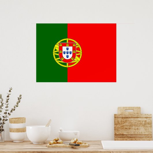 Portugese vlag (Portugal) Poster (Keuken)
