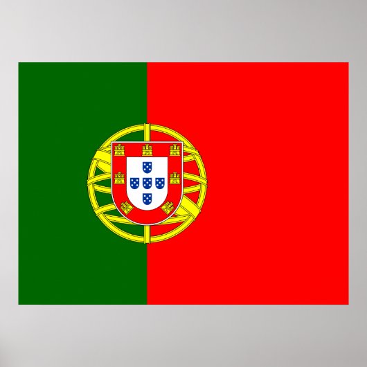 Portugese vlag (Portugal) Poster (Voorkant)