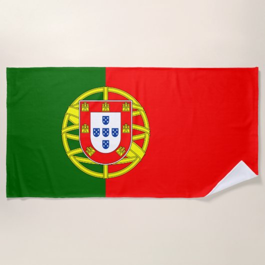 Portugese vlag (Portugal) Strandlaken (Voorkant)