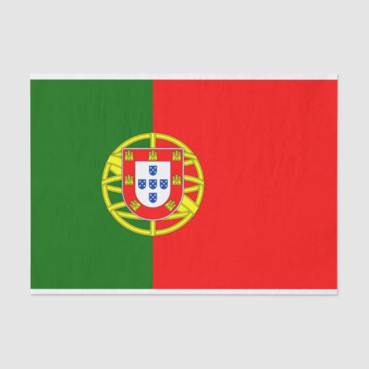 Portugese vlag (Portugal) Tissuepapier (Voorkant)