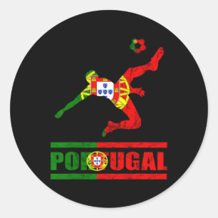 Portugese Vlag Portugal Voetbal Portugese Trots P Ronde Sticker