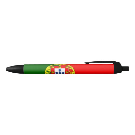 Portugese vlag (Portugal) Zwarte Inkt Pen (Bovenkant)