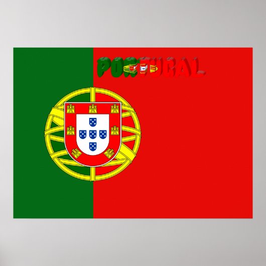 Portugese vlag poster (Voorkant)