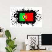 Portugese vlag poster (Thuiskantoor)