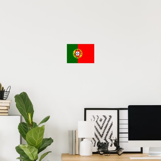Portugese vlag poster (Thuiskantoor)
