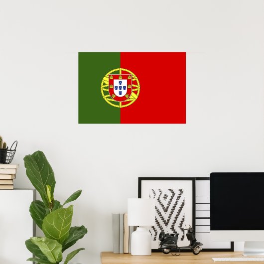 Portugese vlag poster (Thuiskantoor)