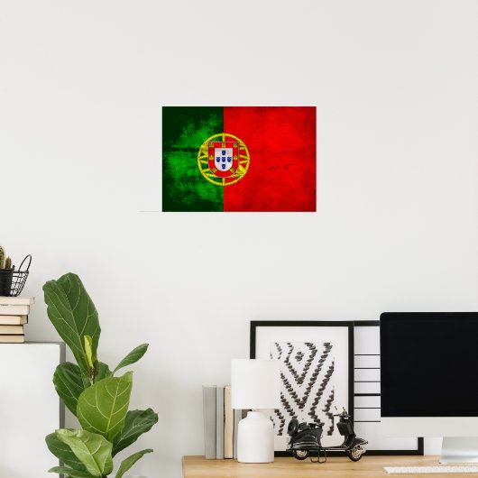 Portugese vlag poster (Thuiskantoor)