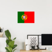 Portugese vlag poster (Thuiskantoor)
