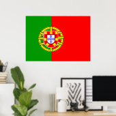 Portugese vlag poster (Thuiskantoor)