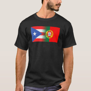 Portugese vlag Puerto Rico Portugal T-shirt