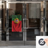 Portugese vlag raamsticker (Kantoordeur)