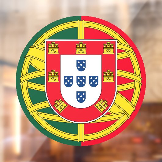 Portugese vlag raamsticker (Vel 2)