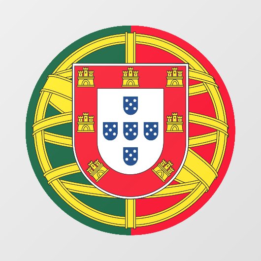 Portugese vlag raamsticker (Vel)