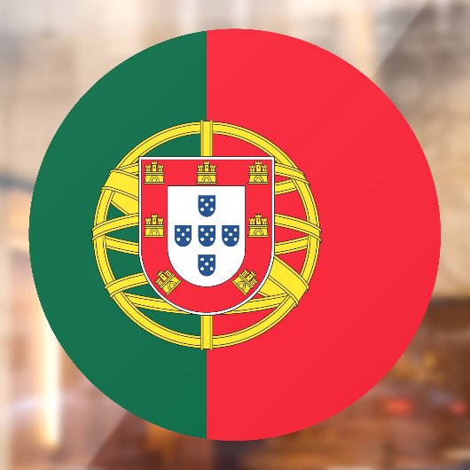 Portugese vlag raamsticker (Vel 2)