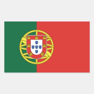 Portugese vlag rechthoekige sticker