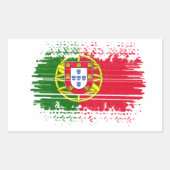 Portugese vlag rechthoekige sticker (Voorkant)