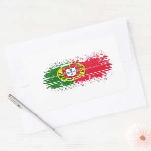Portugese vlag rechthoekige sticker
