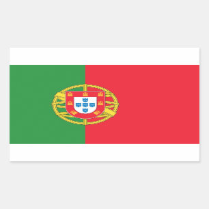 Portugese vlag rechthoekige sticker