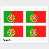 Portugese vlag rechthoekige sticker (Vel)