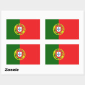 Portugese vlag rechthoekige sticker (Vel)