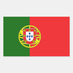 Portugese vlag rechthoekige sticker