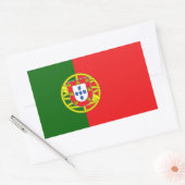 Portugese vlag rechthoekige sticker (Envelop)