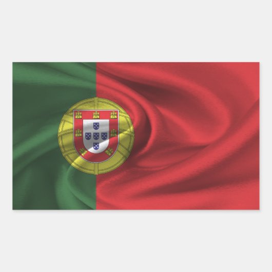 Portugese vlag rechthoekige sticker (Voorkant)