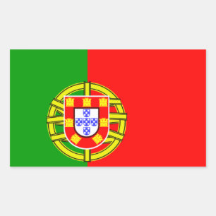 Portugese vlag rechthoekige sticker