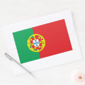 Portugese vlag rechthoekige sticker (Envelop)