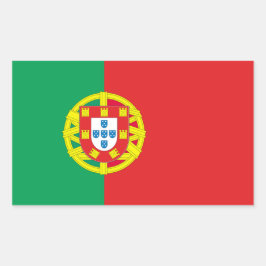 Portugese vlag rechthoekige sticker
