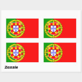 Portugese vlag rechthoekige sticker (Vel)