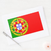 Portugese vlag rechthoekige sticker (Envelop)