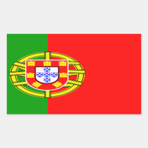 Portugese vlag rechthoekige sticker