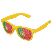 Portugese vlag retro zonnebril (Gekanteld)