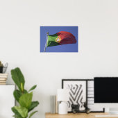 Portugese vlag RF) Poster (Thuiskantoor)