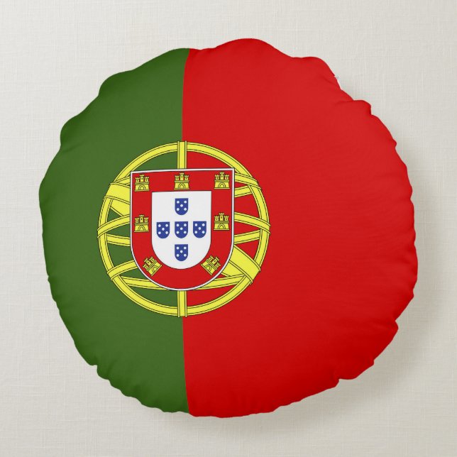 Portugese vlag rond kussen (Achterkant)
