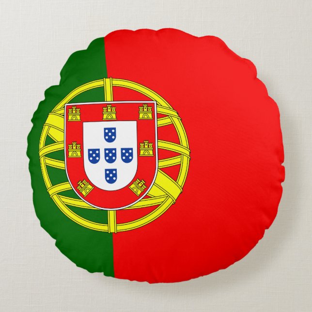 Portugese vlag rond kussen (Voorkant)