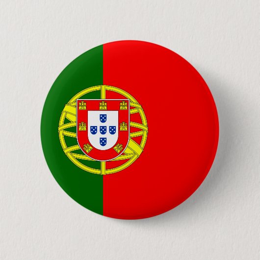 Portugese vlag ronde button 5,7 cm (Voorkant)