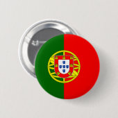 Portugese vlag ronde button 5,7 cm (Voorkant /achterkant)