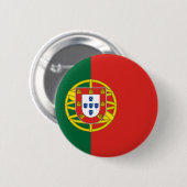 Portugese vlag ronde button 5,7 cm (Voorkant /achterkant)