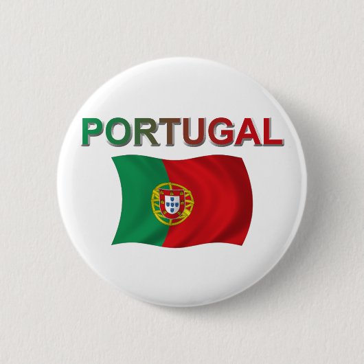 Portugese vlag ronde button 5,7 cm (Voorkant)