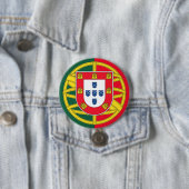 Portugese vlag ronde button 7,6 cm (In situ)