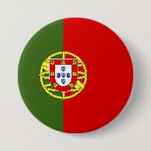Portugese vlag ronde button 7,6 cm (Voorkant)