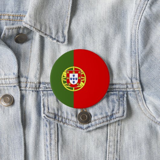 Portugese vlag ronde button 7,6 cm (In situ)